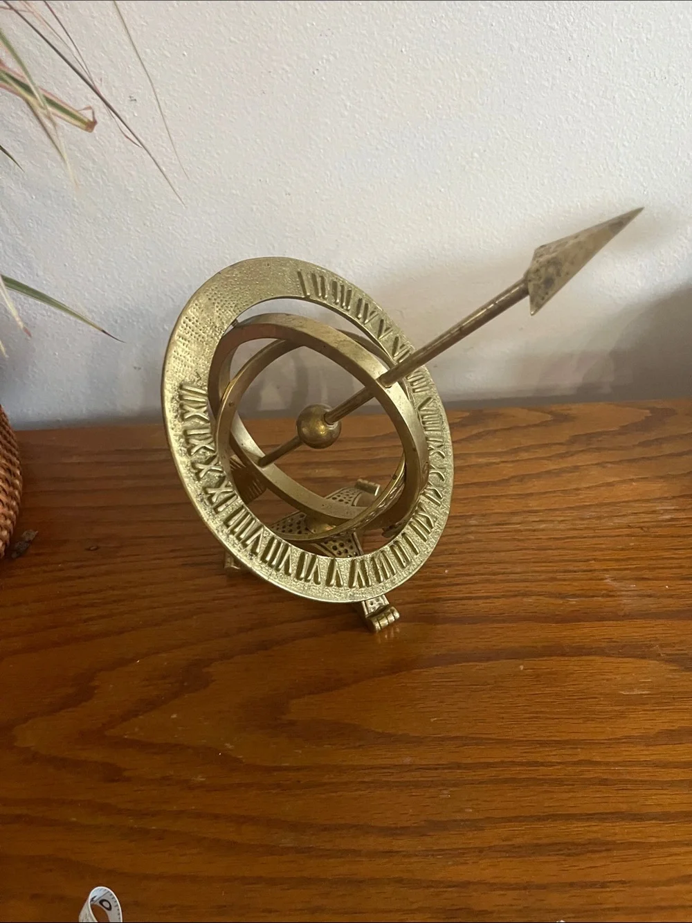 Vintage brass Decorative Armillary Sphere sundial